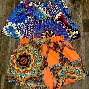 Two pairs of BOHO shorts